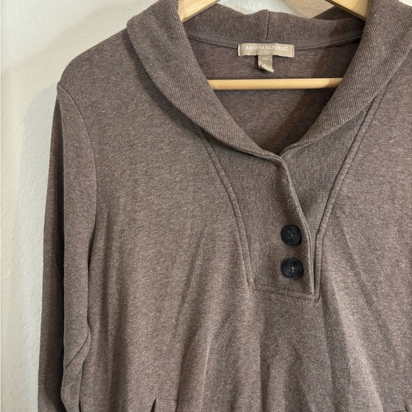 Banana Republic Taupe Shawl Collar Sweater - Picture 2 of 5